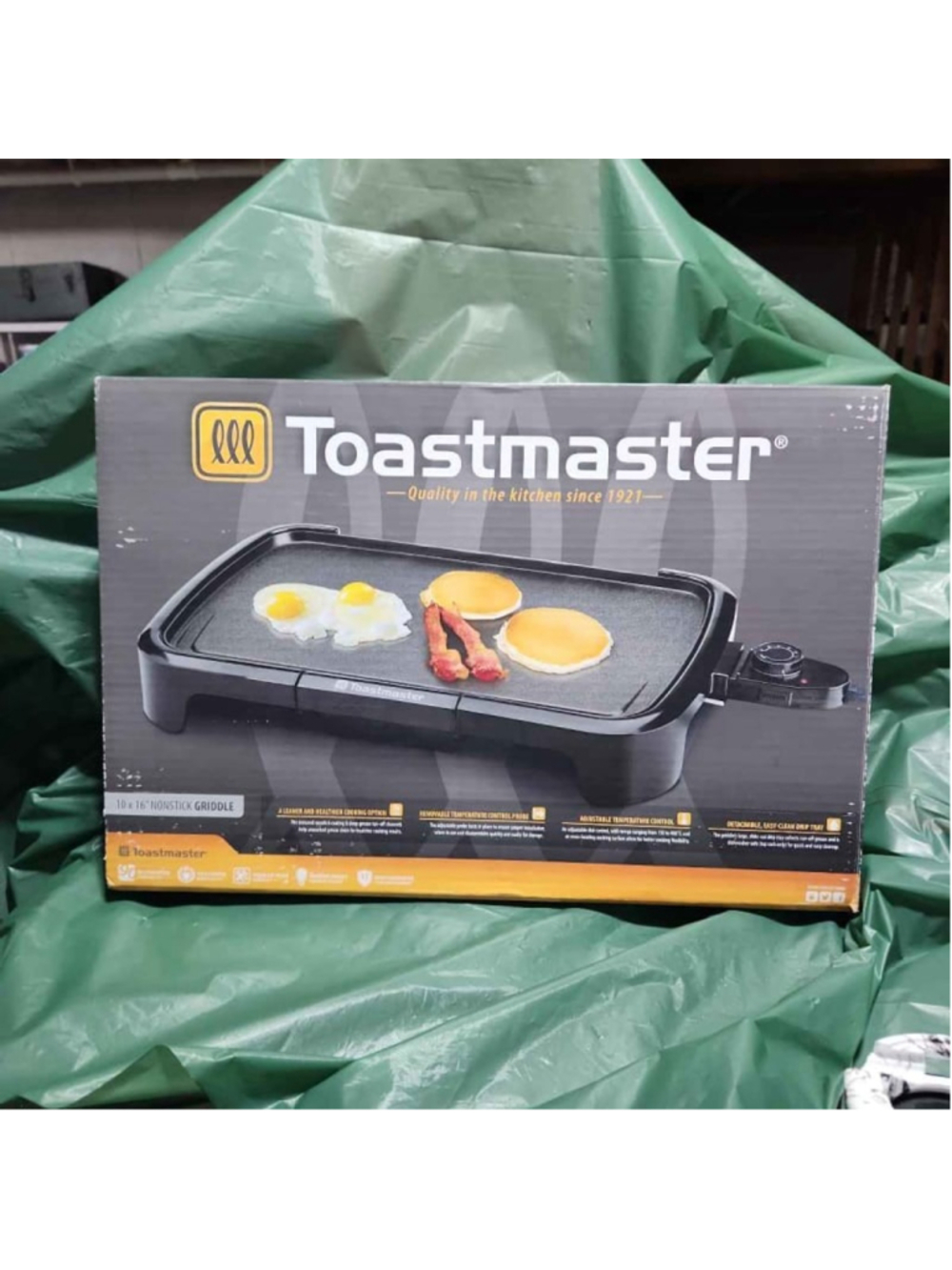Toastmaster 10x16 Electric Nonstick Griddle Flat Top Drip Tray